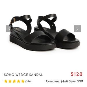 Portland Leather Black Sandals - never worn